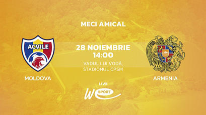 LIVE. Fotbal feminin. Moldova - Armenia