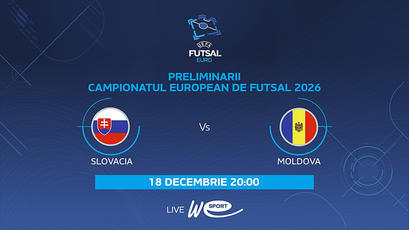 LIVE. Futsal. Slovacia - Moldova