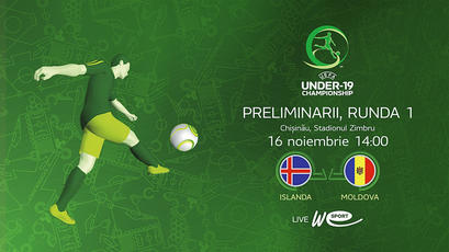 LIVE. U19. Islanda - Moldova