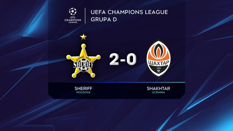 Debut de vis pentru Sheriff în Champions League! 2-0 cu Shakhtar