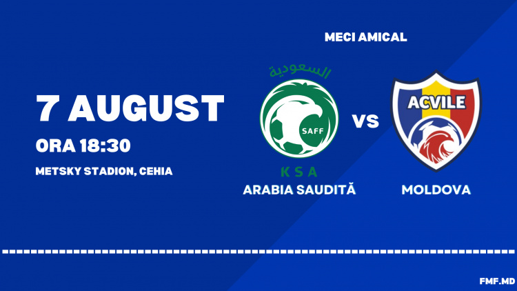 Fotbal feminin. Arabia Saudită - Moldova. Live 18:30