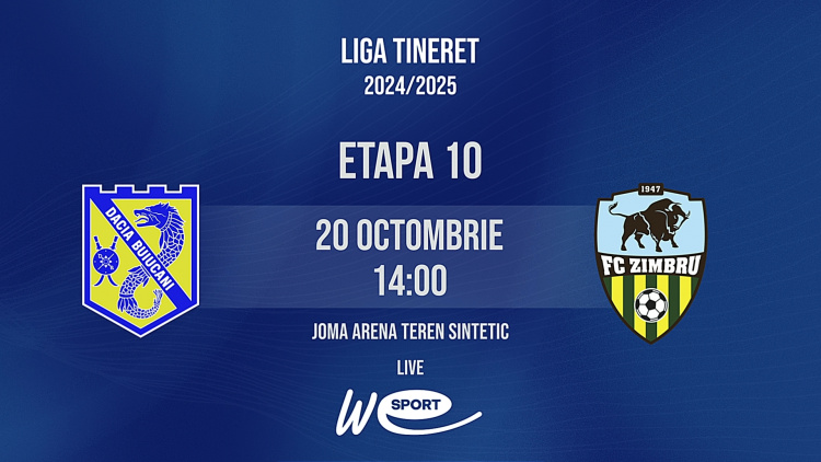 Liga Tineret. Dacia Buiucani - FC Zimbru. LIVE 14:00