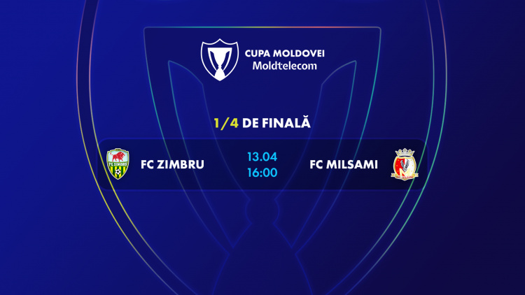 LIVE 16:00. Cupa Moldovei Moldtelecom. Zimbru - Milsami

