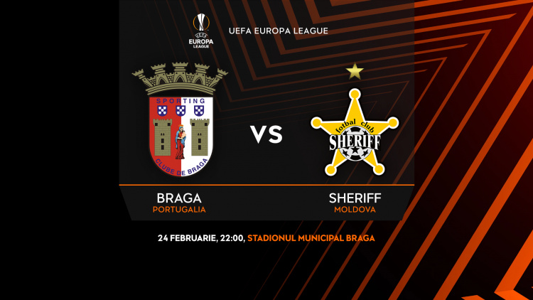 LIVE 22:00. Braga - Sheriff