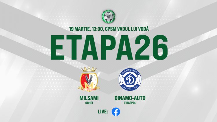 LIVE. Milsami - Dinamo-Auto. Avancronică