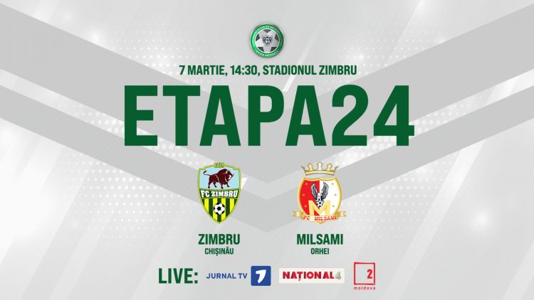 Live. Zimbru – Milsami. Avancronică