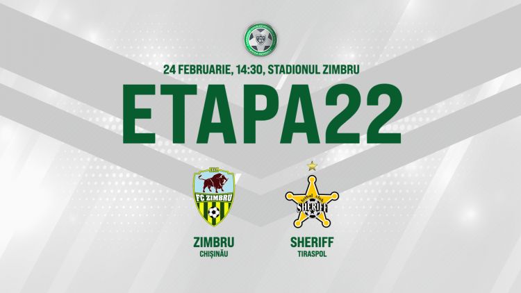 Live. Zimbru – Sheriff. Avancronică