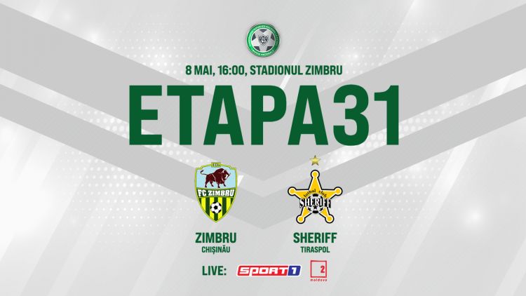 LIVE. Zimbru – Sheriff. Avancronică