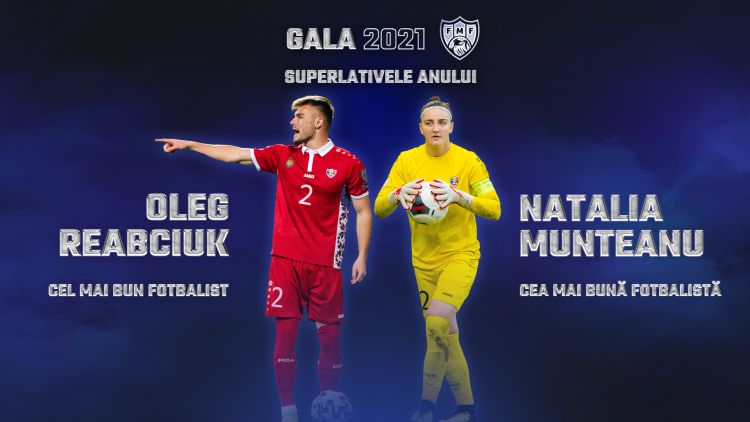 Oleg Reabciuk și Natalia Munteanu, cei mai buni fotbaliști ai anului 2021!