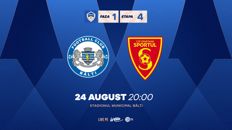 LIVE. Super Liga. CSF Bălți - CSF Spartanii Sportul