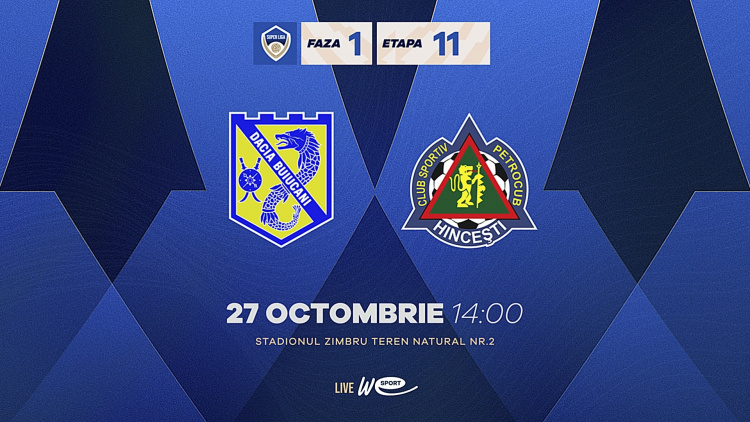 LIVE. Super Liga. Dacia Buiucani - FC Petrocub