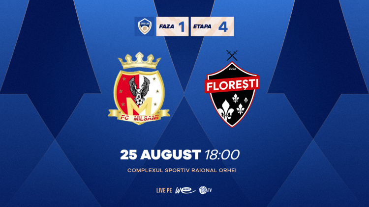 LIVE. Super Liga. FC Milsami - FC Florești