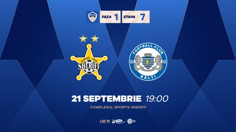 LIVE. Super Liga. FC Sheriff - CSF Bălți